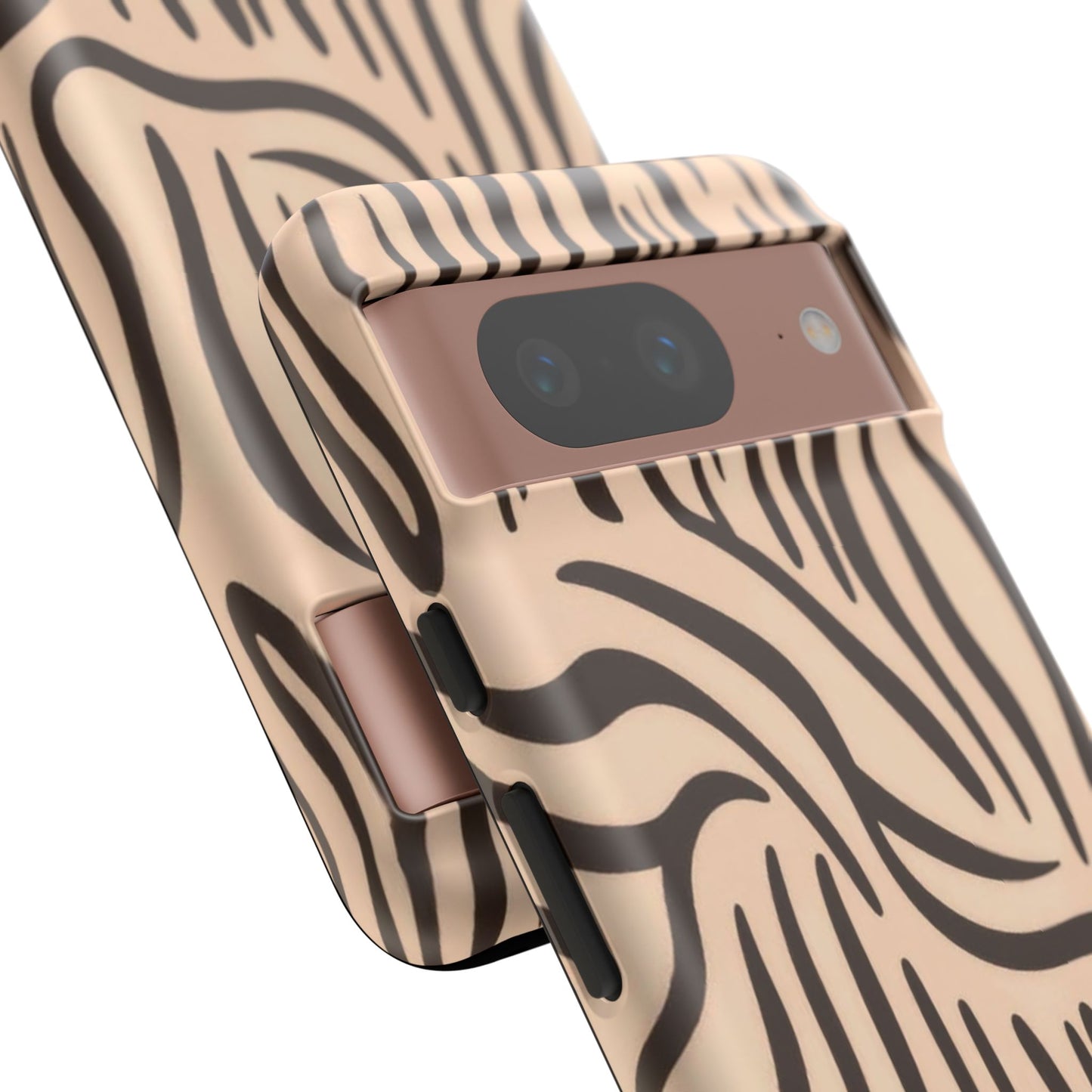 Zebra Stripe Tough Phone Case – Neutral Animal Print Protective Cover