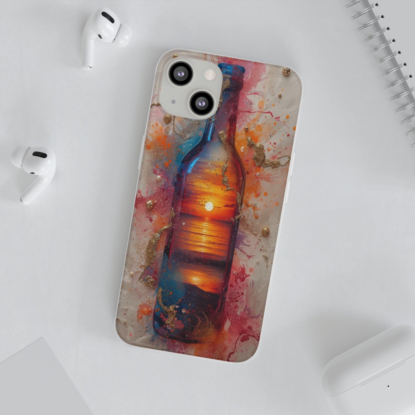 Copy of Floral Holographic Phone Case — Iridescent Leaves & Flowers Flexi Case