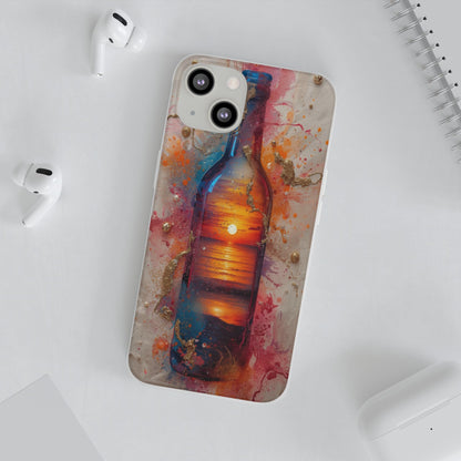 Copy of Floral Holographic Phone Case — Iridescent Leaves & Flowers Flexi Case