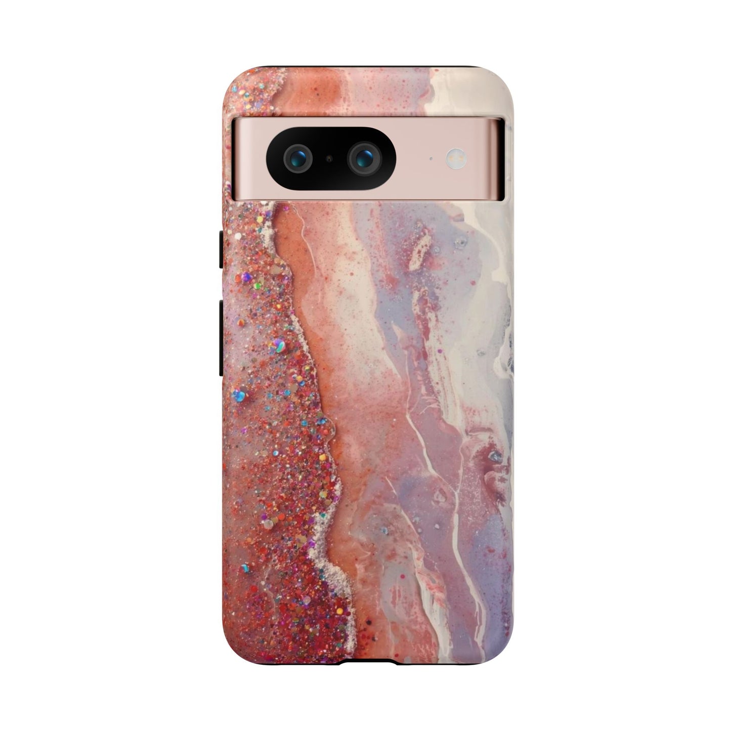 Marbled Rose Gold Galaxy Phone Case — Protective Tough Case