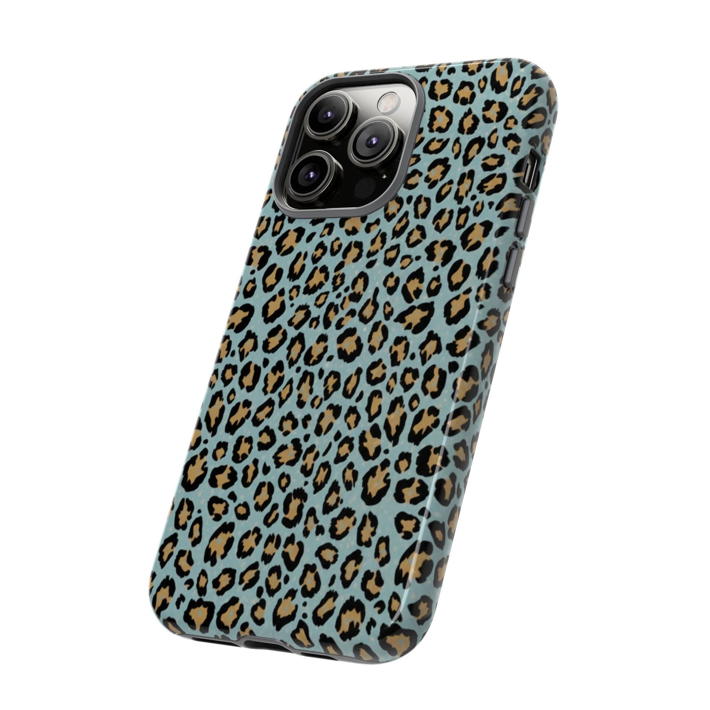Leopard Print Tough Phone Case - Blue Cheetah Protective Cover