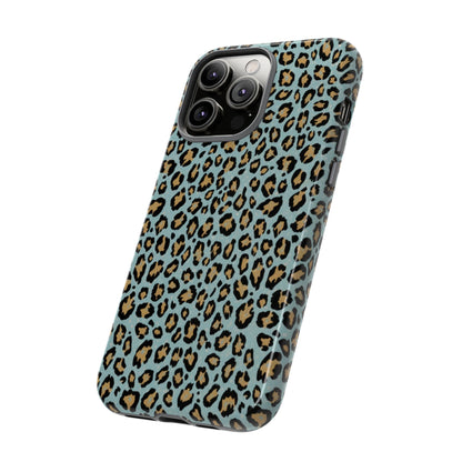 Leopard Print Tough Phone Case - Blue Cheetah Protective Cover