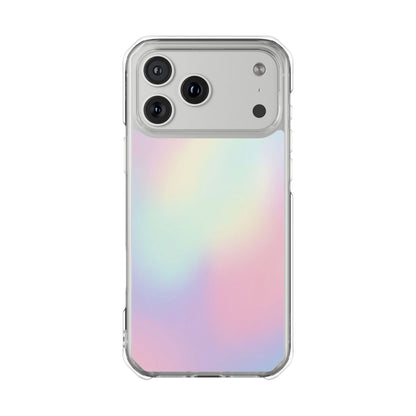 Clear Magnetic Impact Phone Case — Iridescent Pastel Protective Cover