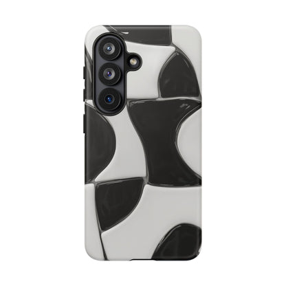 Black & White Abstract Pattern Tough Phone Case
