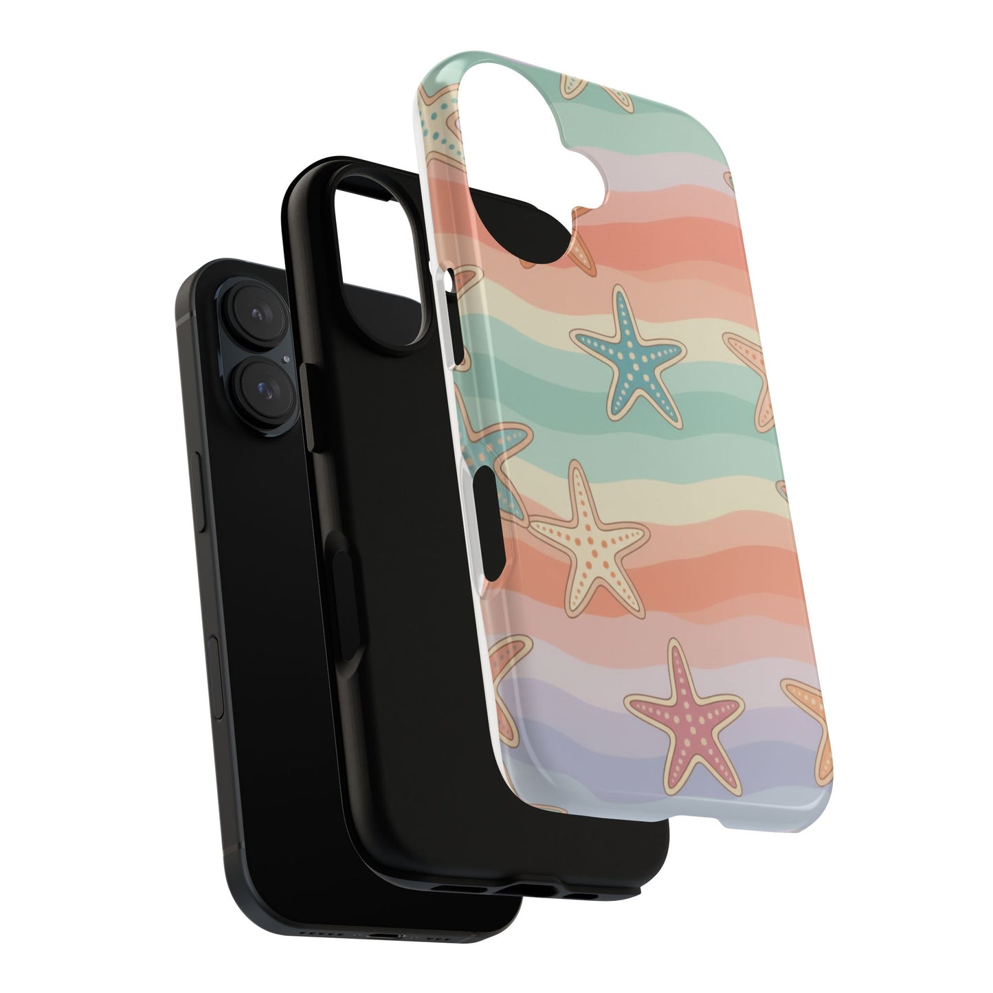 Starfish Wave Tough Phone Case — Pastel Beach Protective Cover