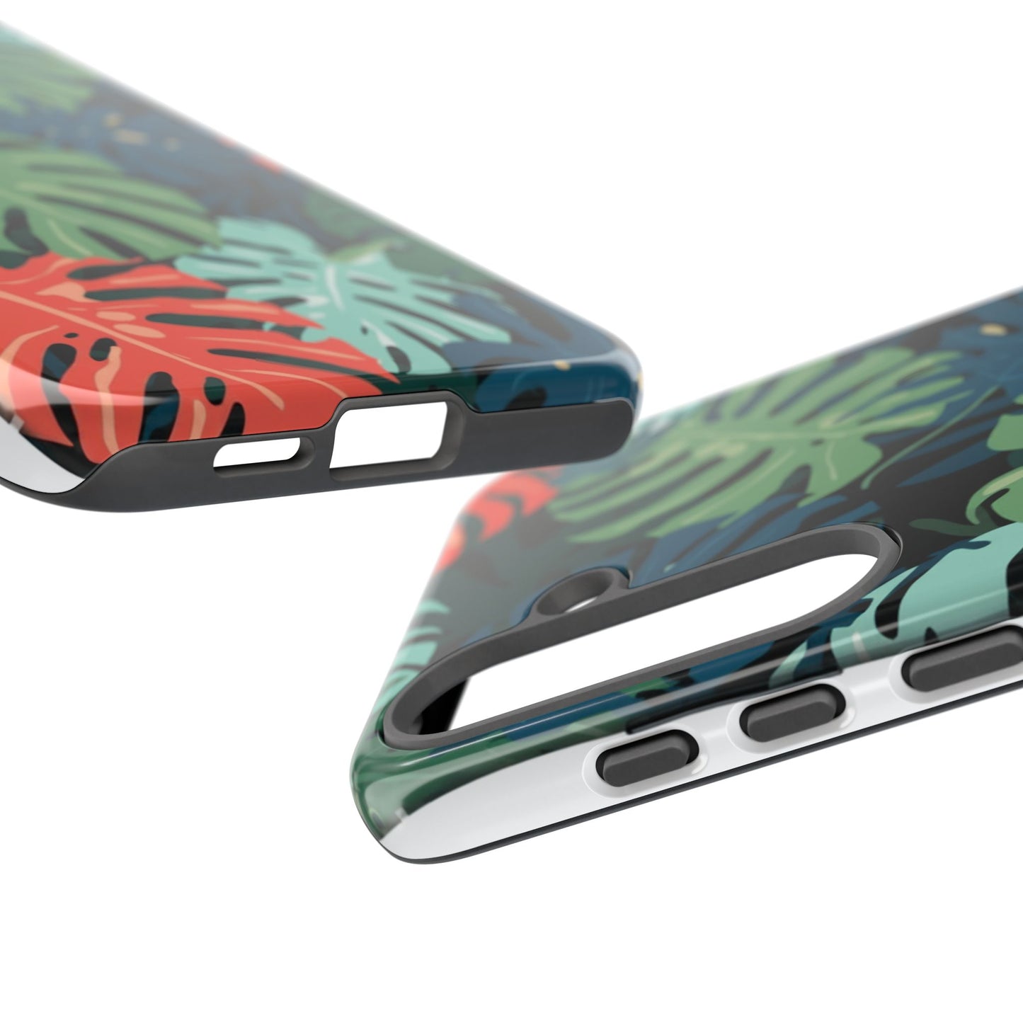 Tropical Monstera Phone Case — Colorful Leaf Protective Tough Case