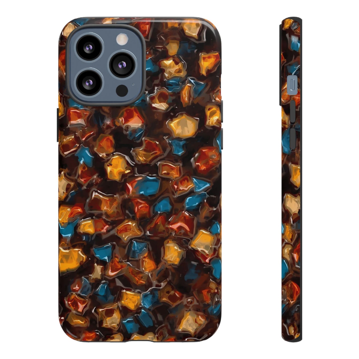 Phone Case - Amber Tortoiseshell Mosaic Protective Cover