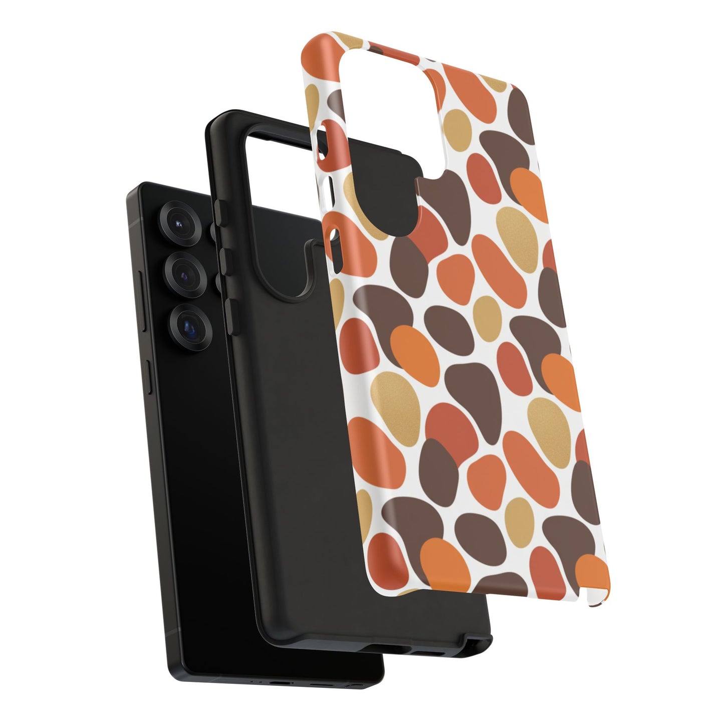 Phone Case — Retro Pebble Pattern in Warm Autumn Colors