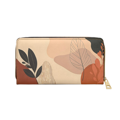 Women's Abstract Leaf Wallet - Autumn Foliage