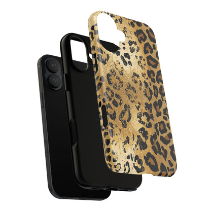 Leopard Print Tough Phone Case — Durable Protective iPhone Cover