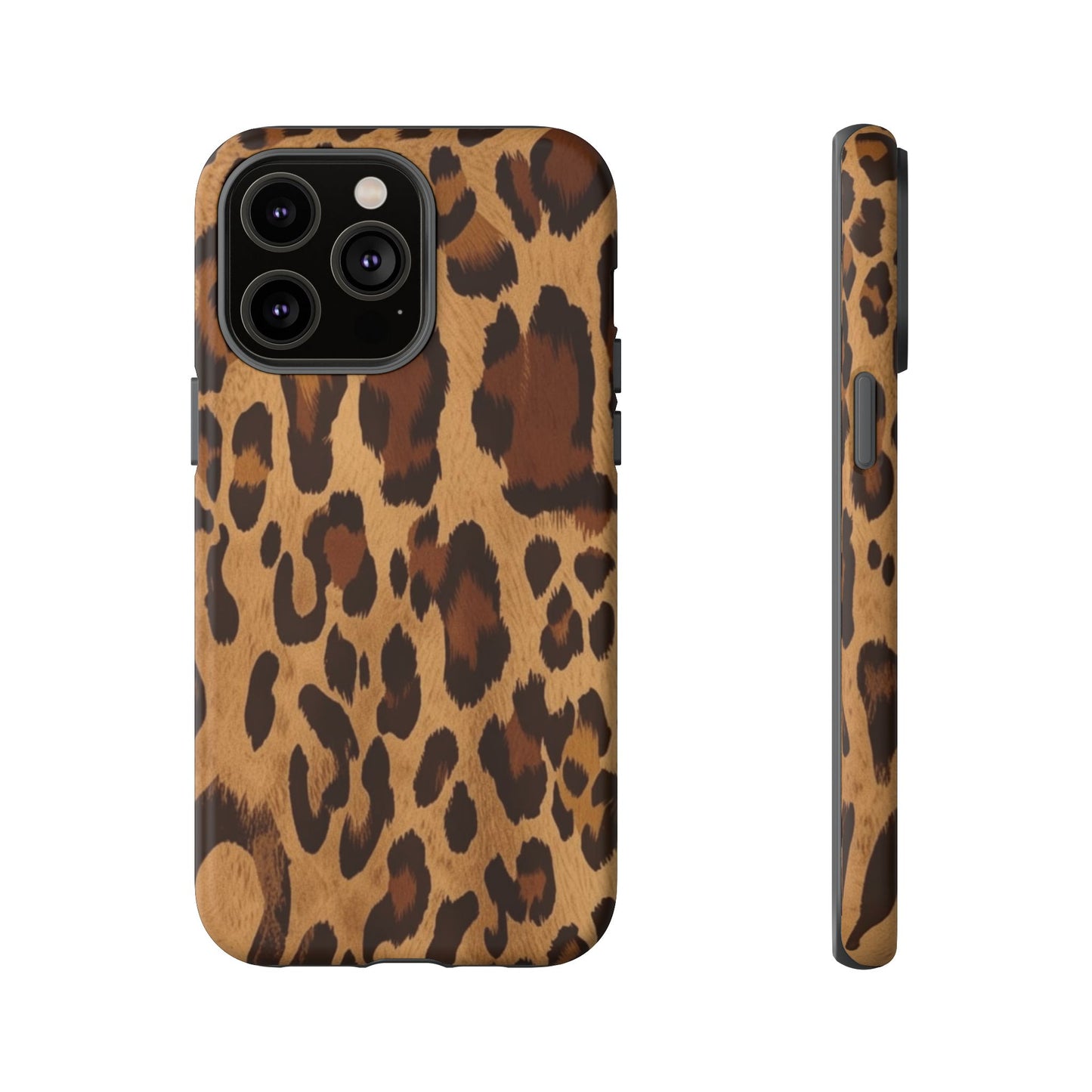 Leopard Print Tough Phone Case — Durable Animal Print Protective Cover