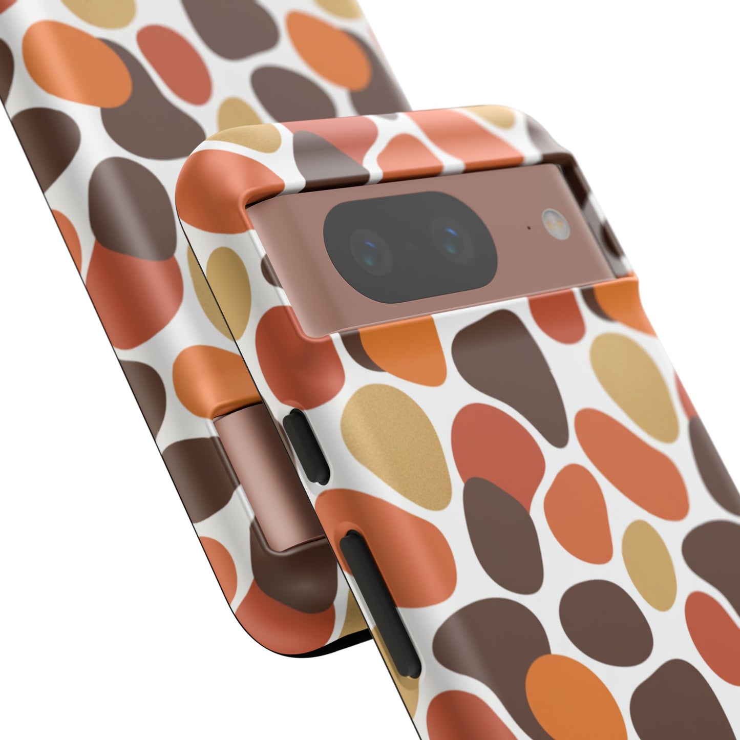 Phone Case — Retro Pebble Pattern in Warm Autumn Colors