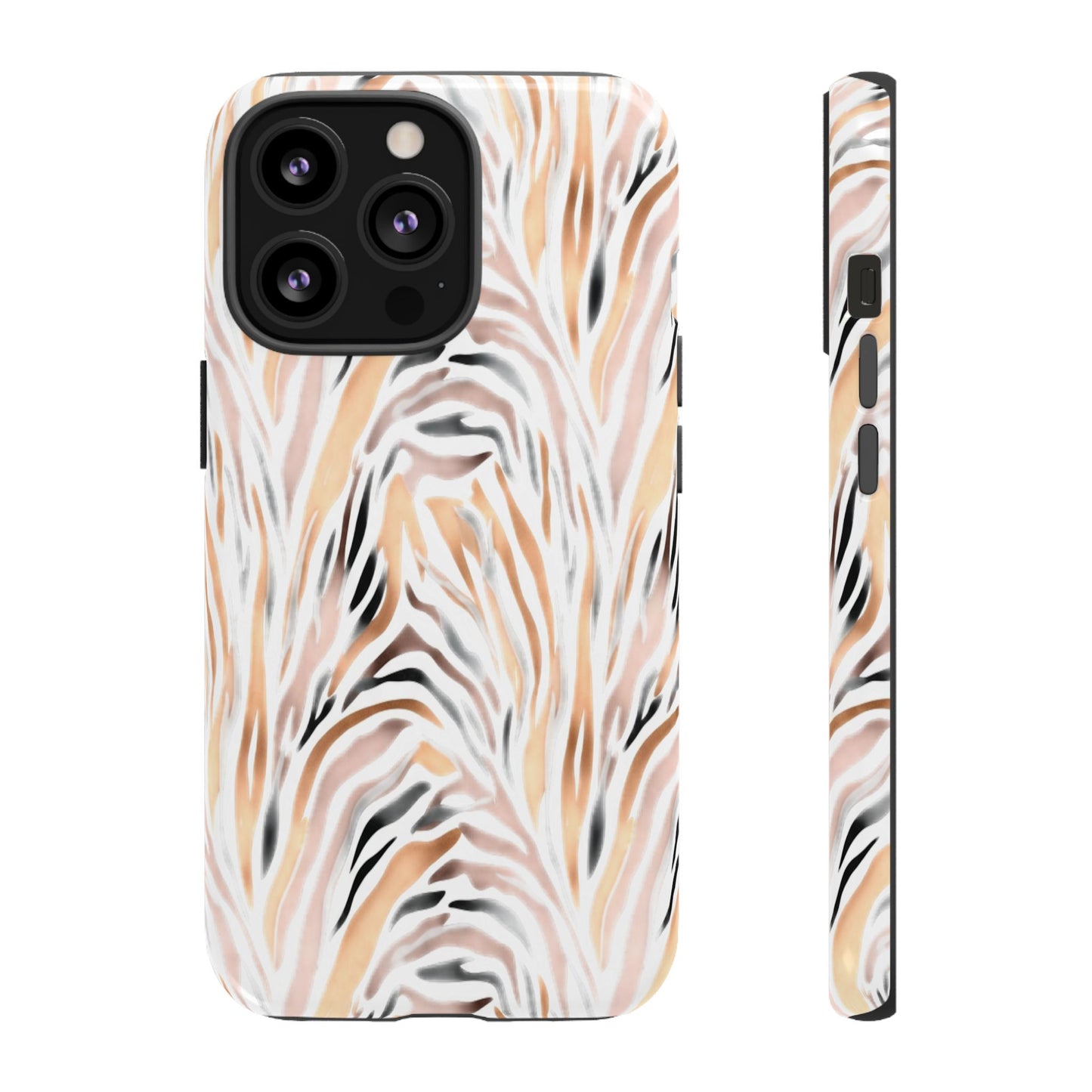 Tough Case — Neutral Watercolor Tiger Stripe Phone Case