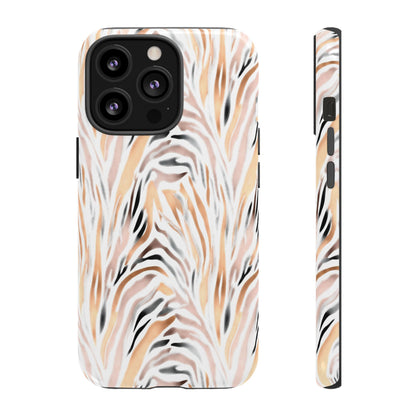 Tough Case — Neutral Watercolor Tiger Stripe Phone Case
