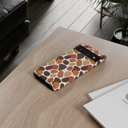 Phone Case — Retro Pebble Pattern in Warm Autumn Colors