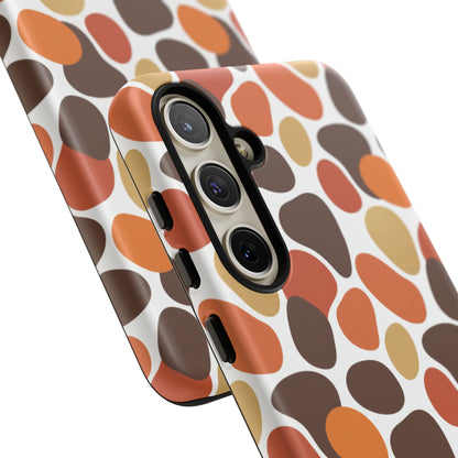 Phone Case — Retro Pebble Pattern in Warm Autumn Colors