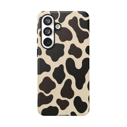 Cow Print Phone Case — Black & Cream Protective  Case