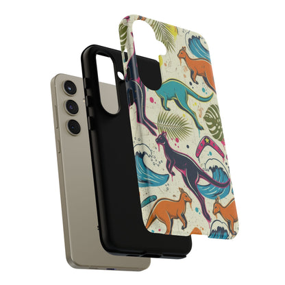 Tough Cases — Colorful Surfing Kangaroo Phone Case