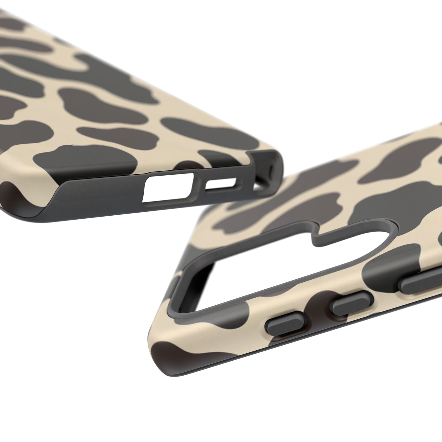 Cow Print Phone Case — Black & Cream Protective  Case
