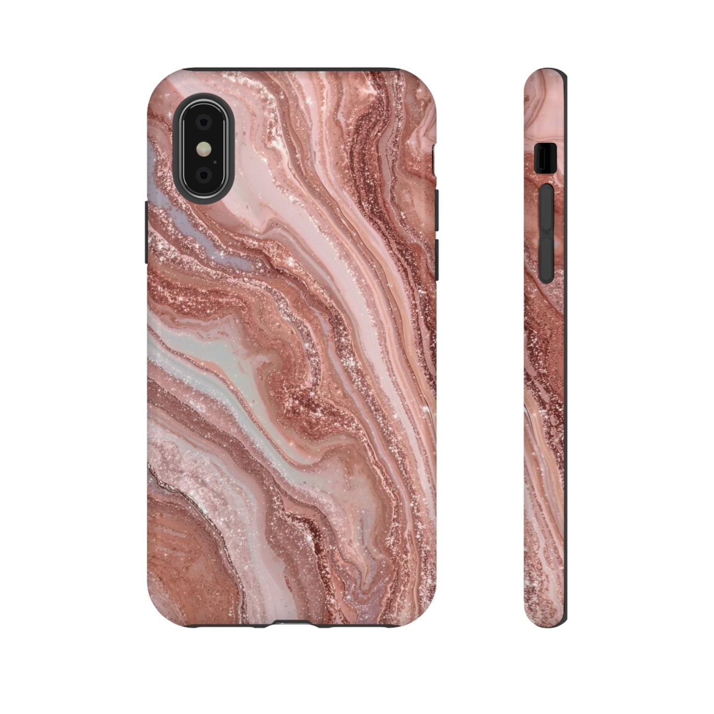 Rose Gold Marble Tough Phone Case