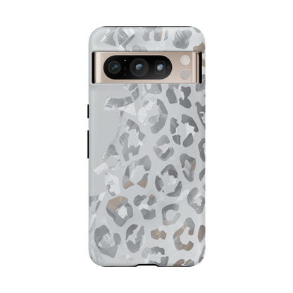 Silver Leopard Tough Phone Case