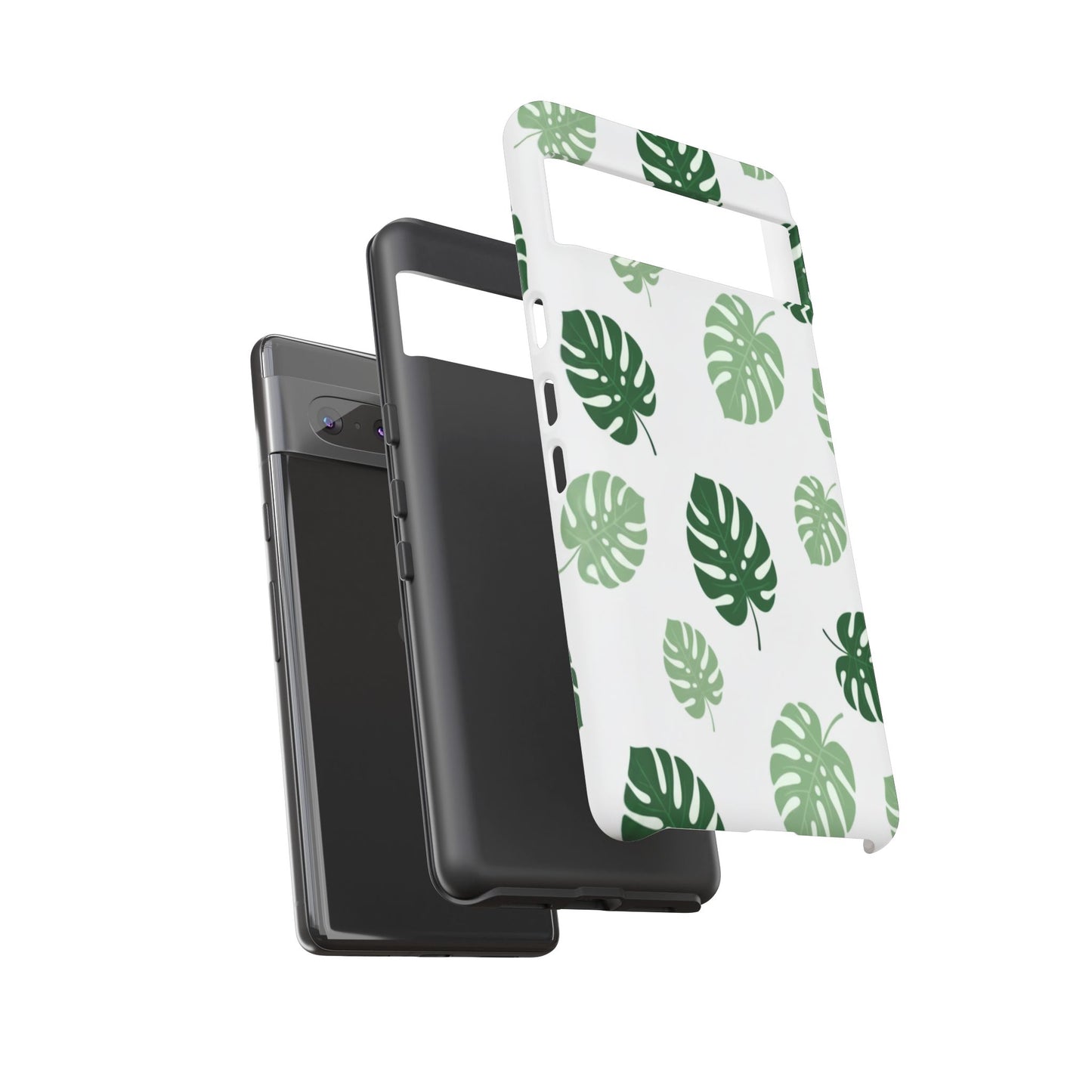 Monstera Leaf Phone Case — Tropical Green Pattern Tough Case