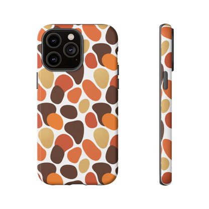 Phone Case — Retro Pebble Pattern in Warm Autumn Colors