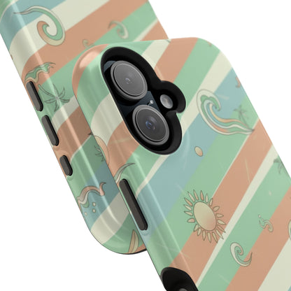 Magnetic Impact-Resistant Phone Case — Retro Surf Stripes