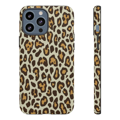 Leopard Print Tough Phone Case — Durable Protective Animal Print Case