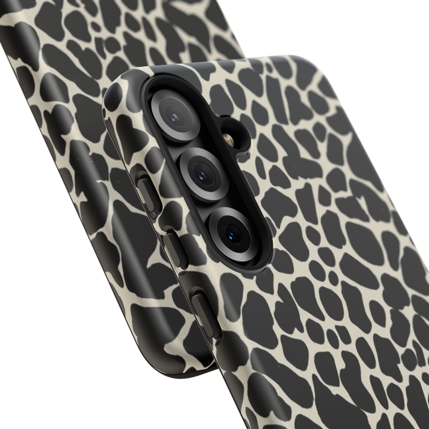 Black and White Cowhide Phone Case — Protective Tough Case