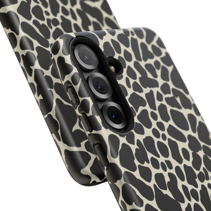 Black and White Cowhide Phone Case — Protective Tough Case