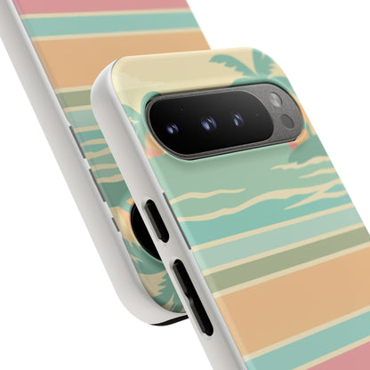 Tough Case — Retro Pastel Sunset Palm Tree Phone Case