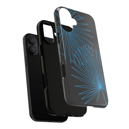 Blue Dandelion Burst Tough Phone Case — Protective Floral iPhone Cover