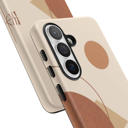 Abstract Earth Tones Phone Case — Minimal Geometric Design