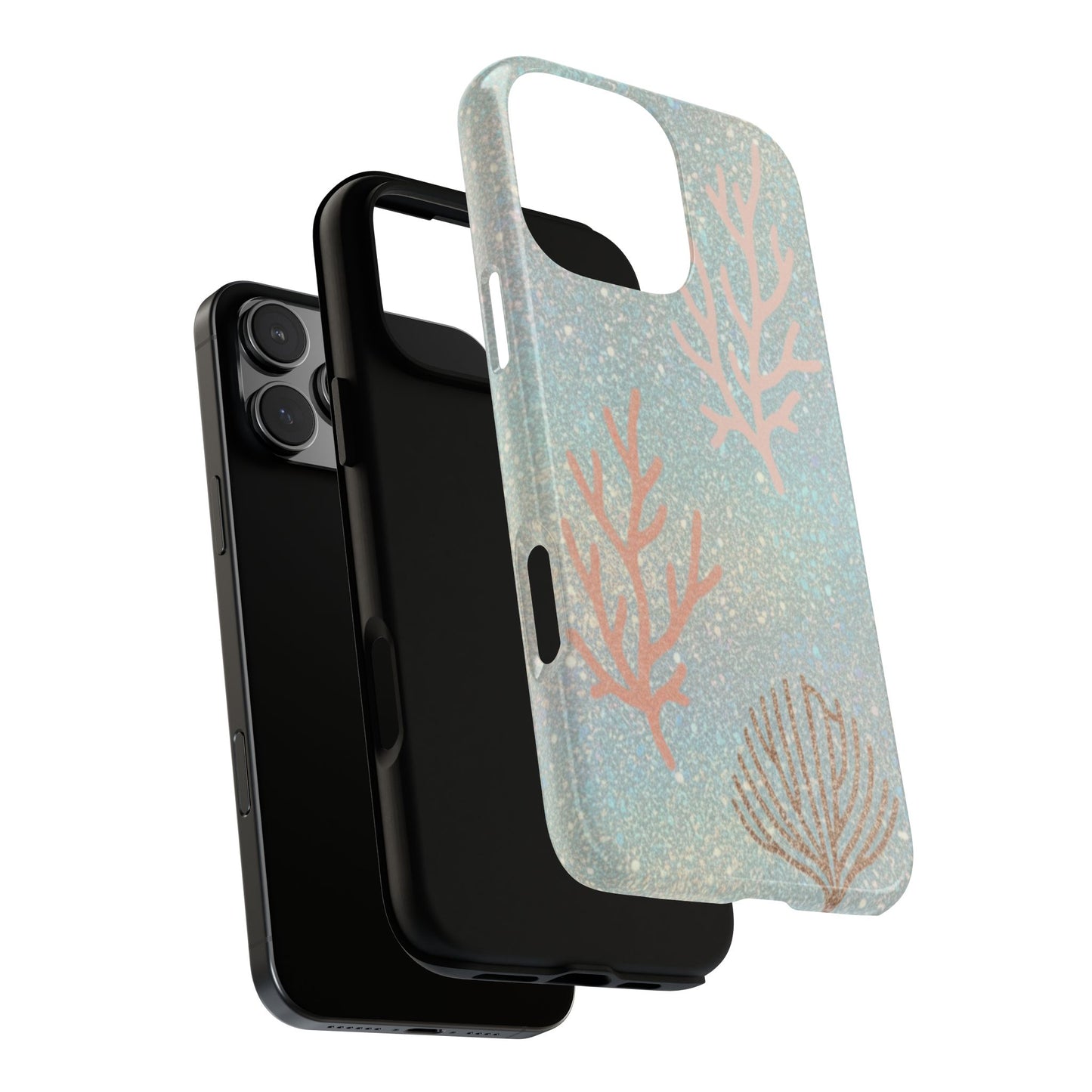 Seafoam Sparkle Phone Case – Coral & Seashell Tough Case