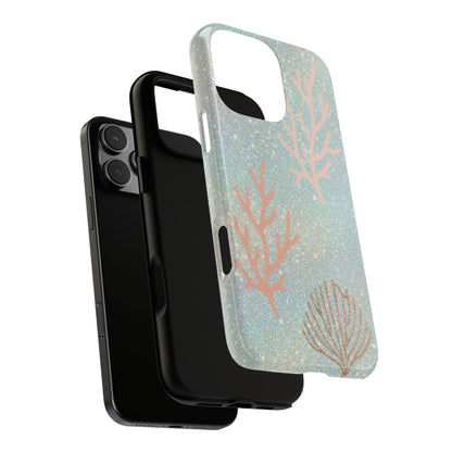 Seafoam Sparkle Phone Case – Coral & Seashell Tough Case