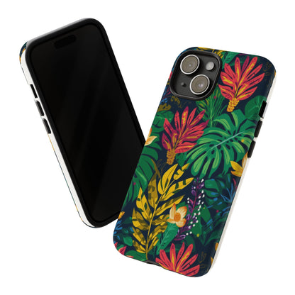 Tropical Floral Phone Case — Vibrant Jungle Leaf Protective Cover