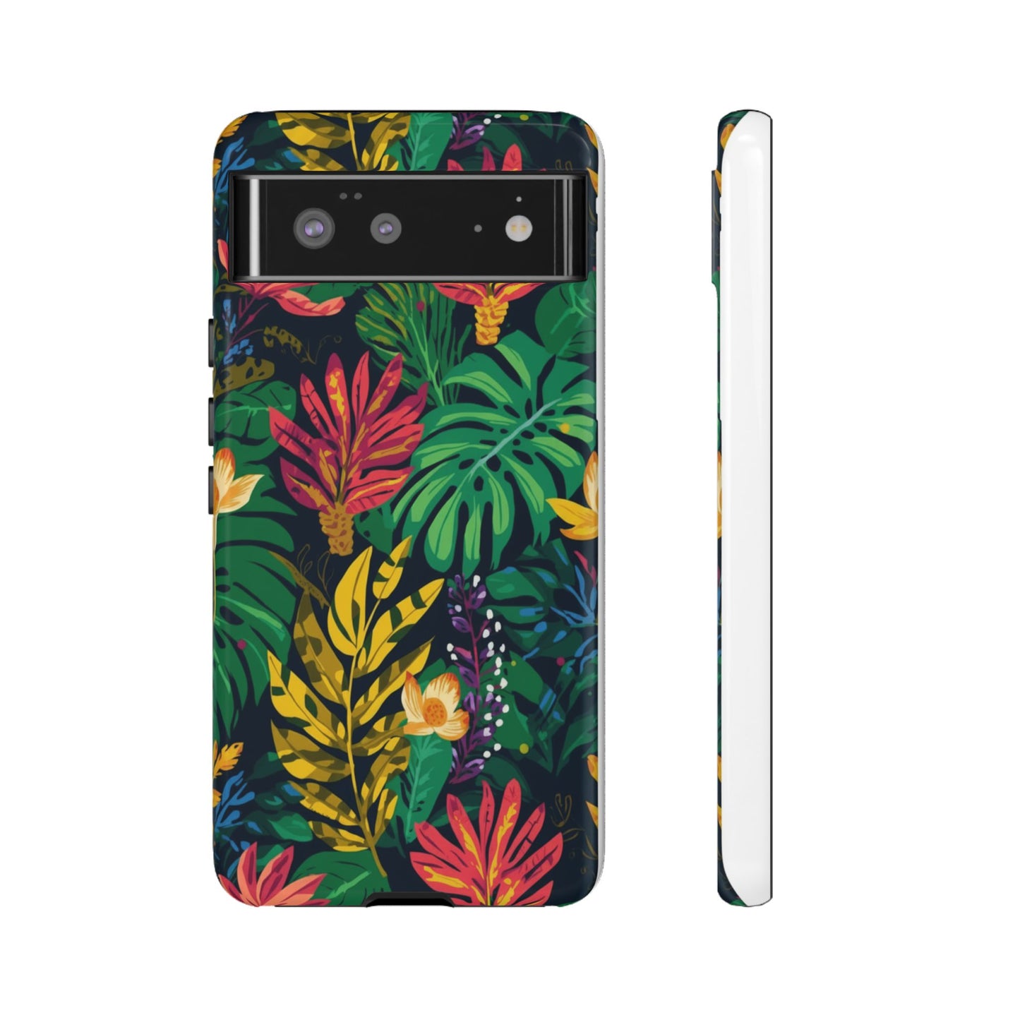 Tropical Floral Phone Case — Vibrant Jungle Leaf Protective Cover