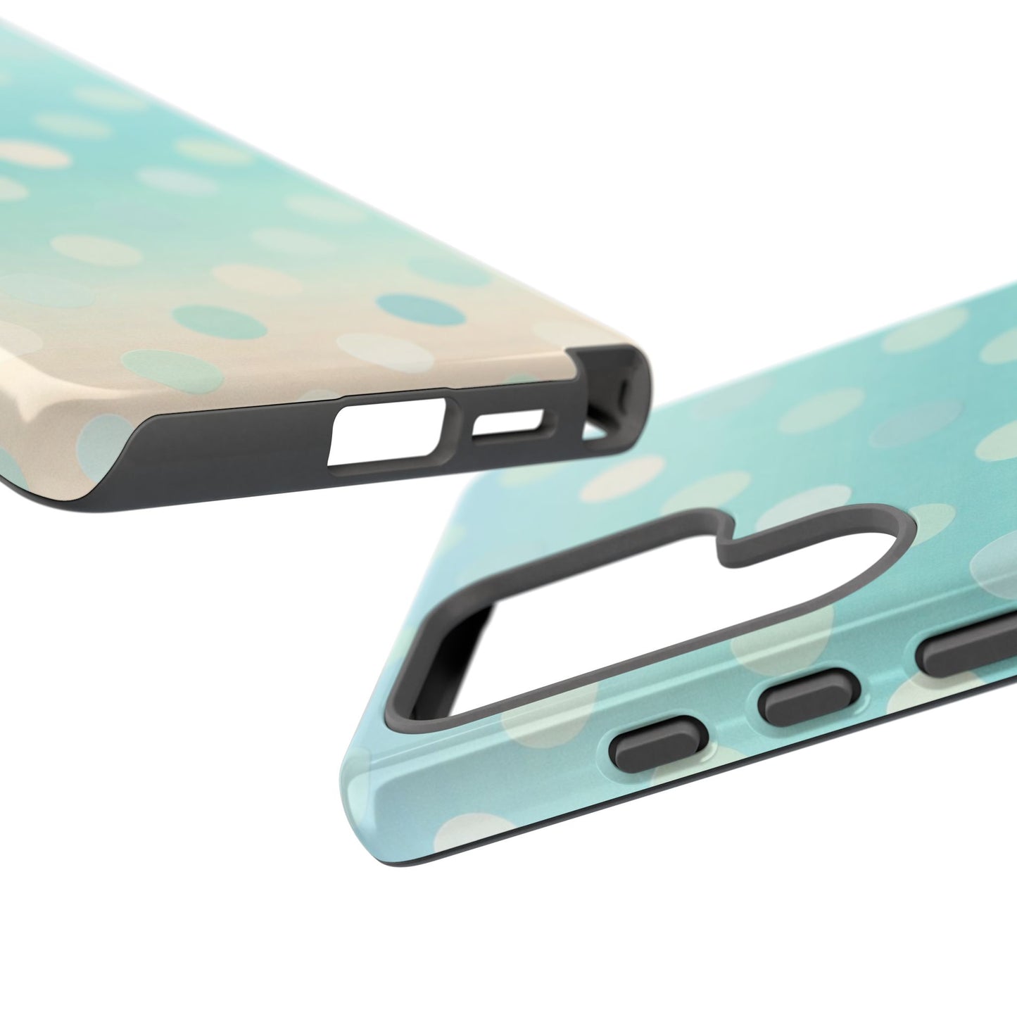 Abstract Palm Tough Phone Case — Minimal Coastal Blue Protective Cover