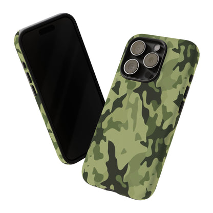 Camo Tough Phone Case — Military Green Protective iPhone Cover