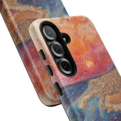 Sunset Coast Phone Case — Colorful Abstract Beach Art Tough Case