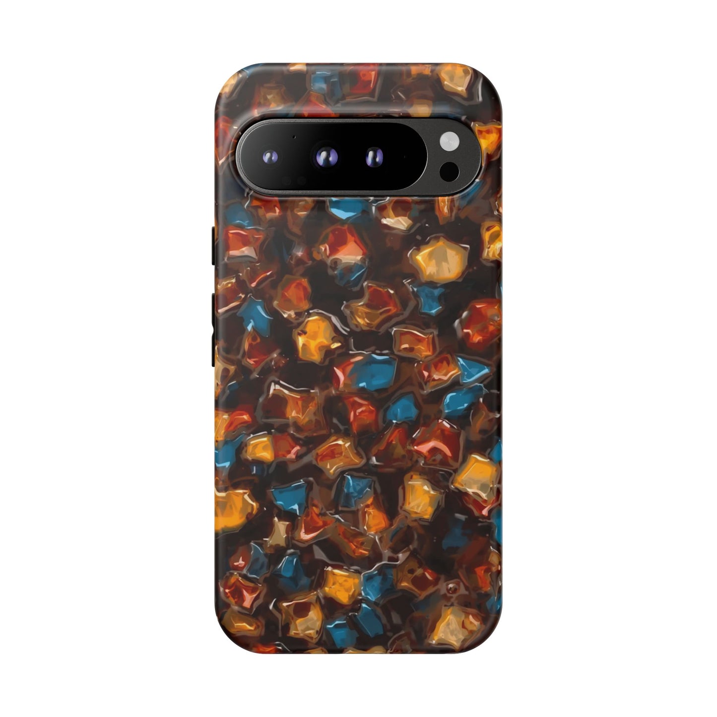 Phone Case - Amber Tortoiseshell Mosaic Protective Cover