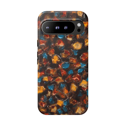 Phone Case - Amber Tortoiseshell Mosaic Protective Cover