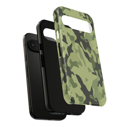 Camo Tough Phone Case — Military Green Protective iPhone Cover