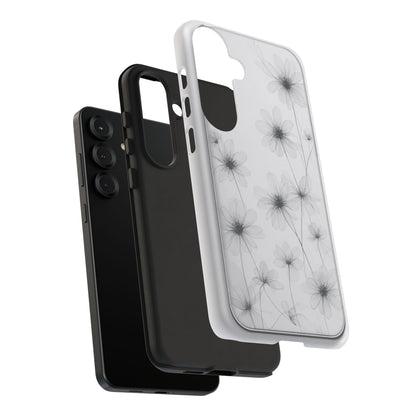 Tough Case — Black & White Floral Tough Phone Case