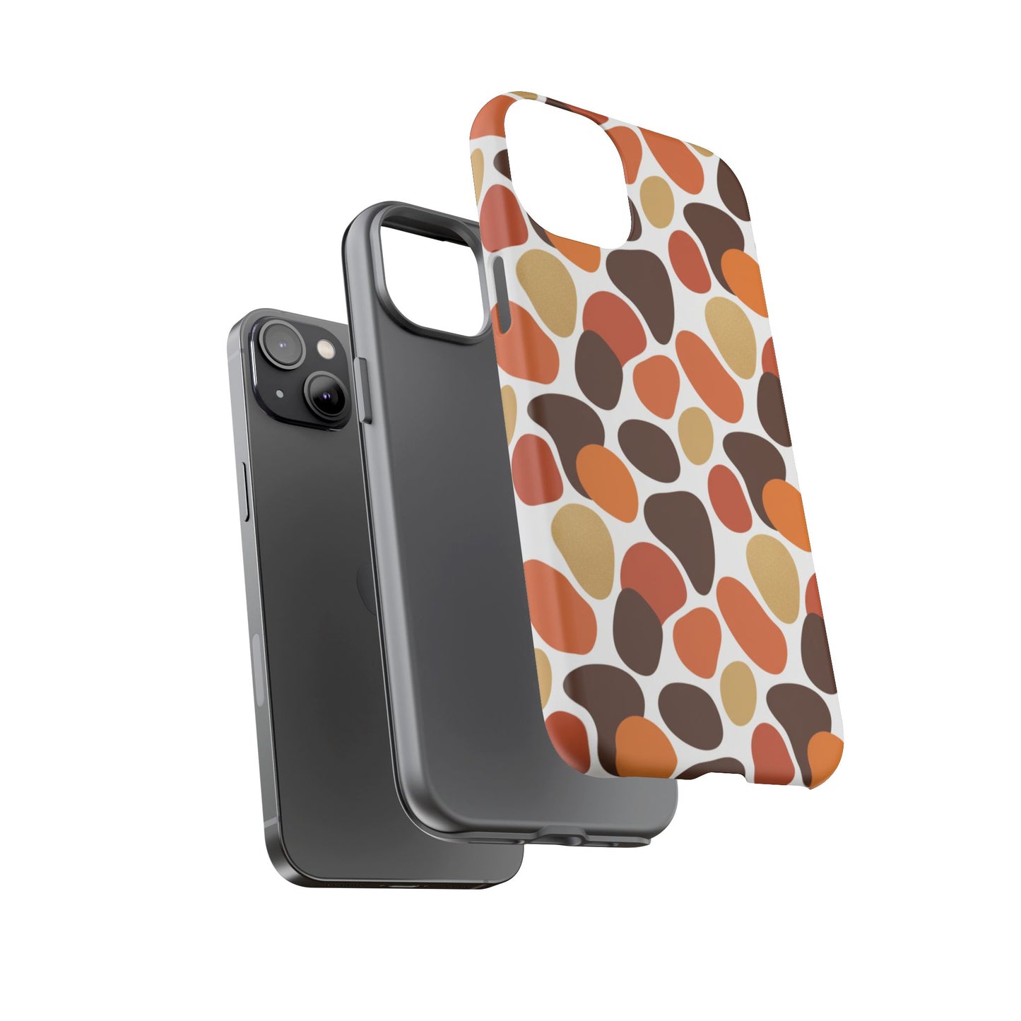 Phone Case — Retro Pebble Pattern in Warm Autumn Colors
