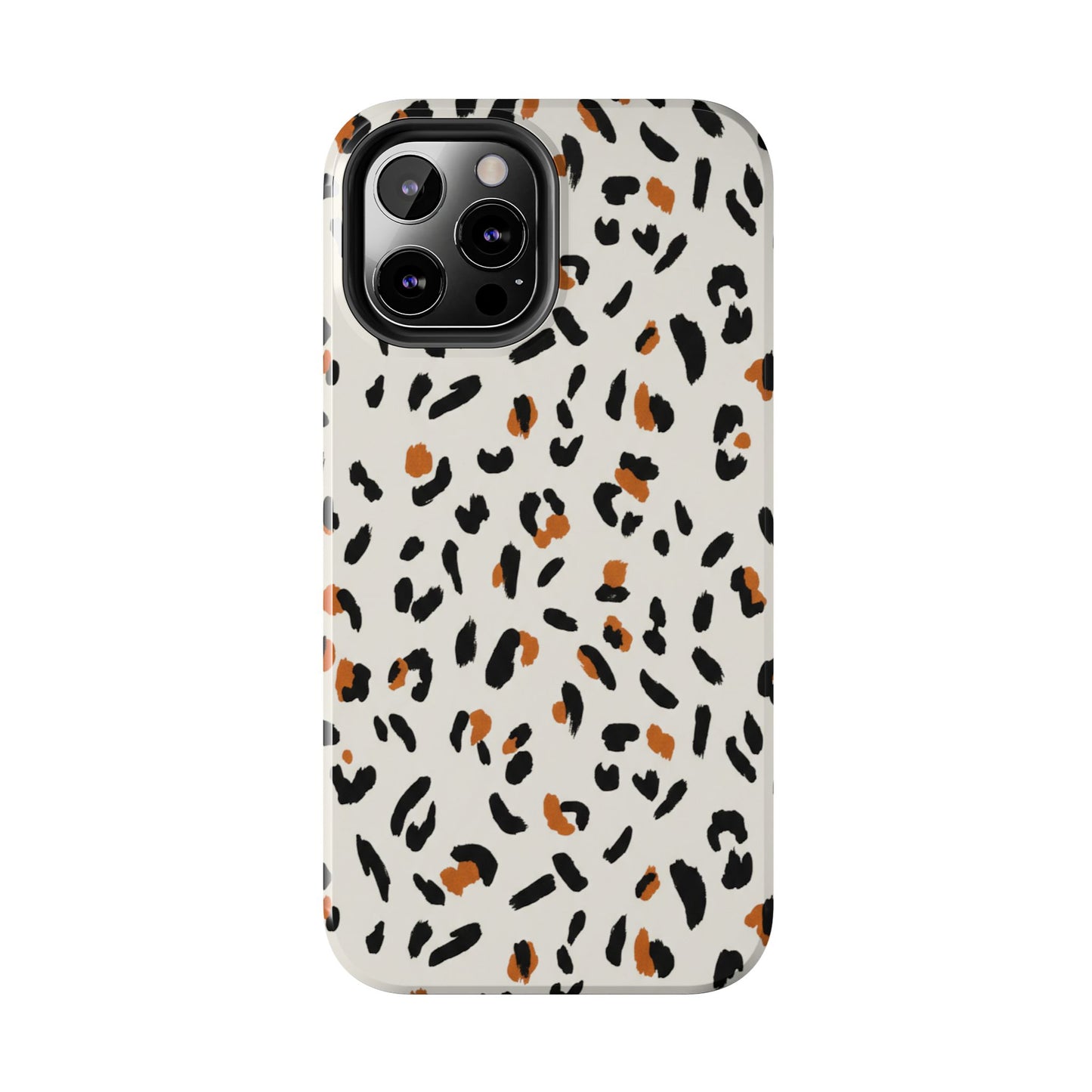 Leopard Print Tough Phone Case — Stylish Protective iPhone Cover