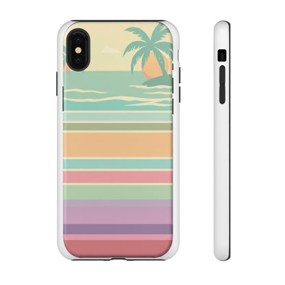 Tough Case — Retro Pastel Sunset Palm Tree Phone Case