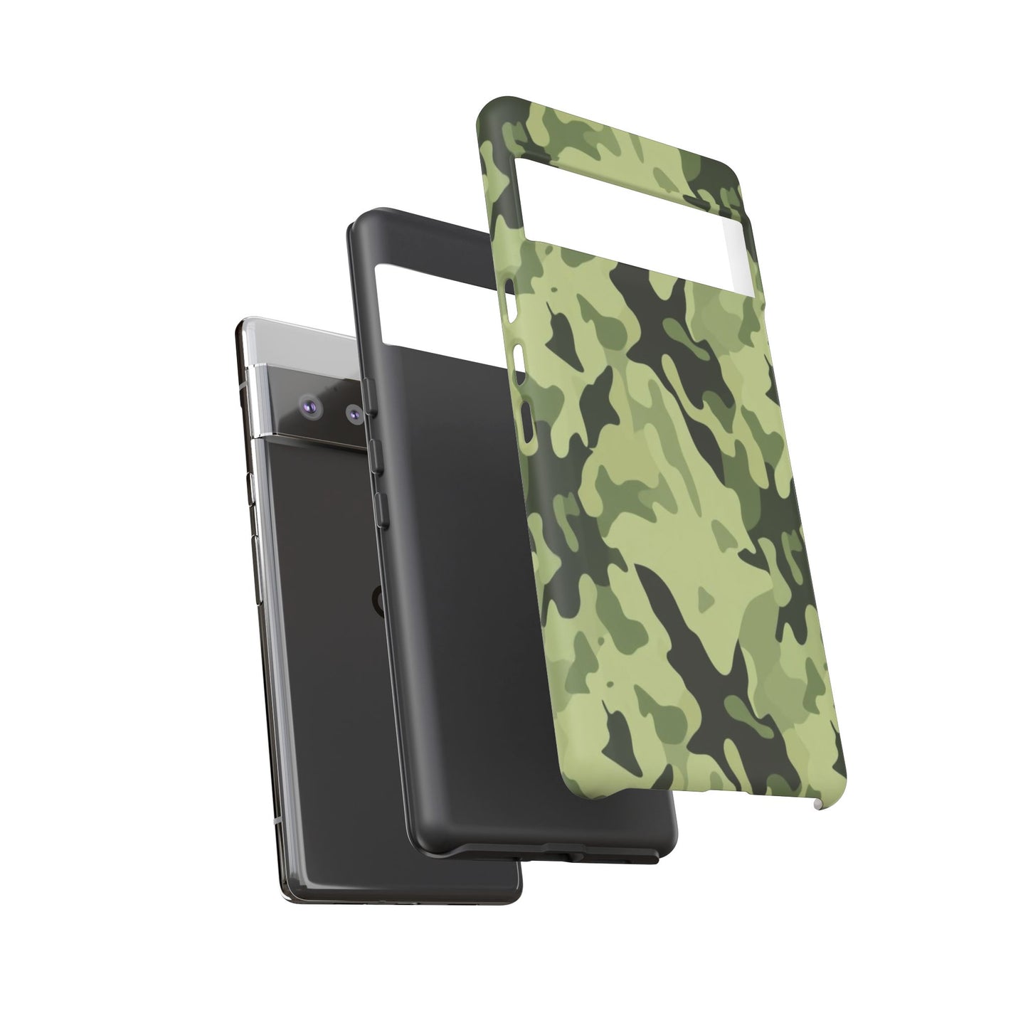 Camo Tough Phone Case — Military Green Protective iPhone Cover