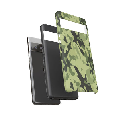 Camo Tough Phone Case — Military Green Protective iPhone Cover